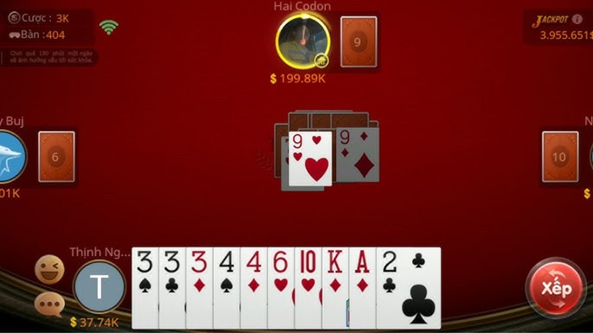 Cách chia bài và xếp hạng lá bài tiến lên